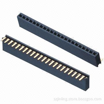 1.27mm Female Headers Single Row with Right Angle